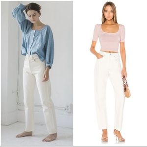 Agolde 90s Mid Rise Loose Fit Jeans in Paper